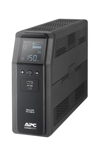 APC Back-UPS Pro, 1600VA/960W, Tower, 230V, 8x IEC C13 outlets, Sine Wave, AVR, USB Type A + C ports, LCD, User Replaceable Battery view 11