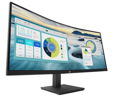 HP P34hc G4 WQHD USB-C Curved Monitor view 2