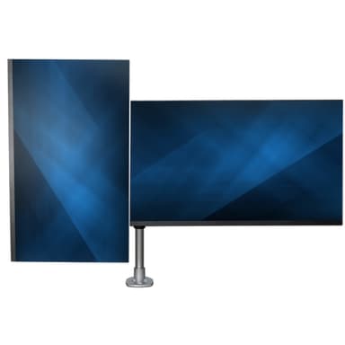 StarTech.com Desk Mount Dual Monitor Arm - Premium Articulating Monitor Arm - up to 27" (17.6lb/8kg) VESA Mount Displays - Height Adjustable Monitor Mount - Rotate/Tilt/Swivel - Clamp/Grommet - Silver - TAA view 11