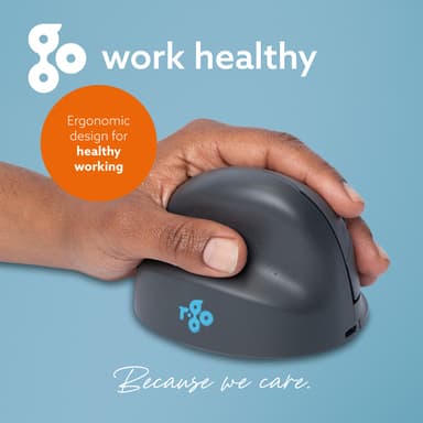 R-Go Tools Vertical mouse R-Go HE Basic, ergonomic mouse, medium (hand size ≥ 185 mm), right-handed, Bluetooth, grey view 14