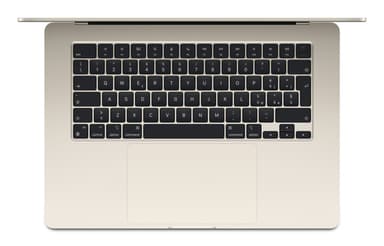 Apple MacBook Air Apple M M3 Laptop 38.9 cm (15.3") 8 GB 256 GB SSD Wi-Fi 6E (802.11ax) macOS Sonoma Beige view 2