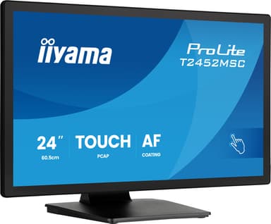 iiyama ProLite T2452MSC-B2 computer monitor 61 cm (24") 1920 x 1080 pixels Full HD Touchscreen Black view 2
