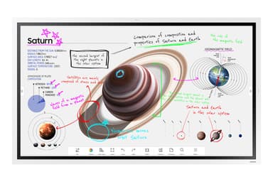 Samsung WM65B interactive whiteboard 165.1 cm (65") 3840 x 2160 pixels Touchscreen Grey, White view 1