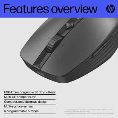 HP 715 Rechargeable Multi-Device Mouse view 10