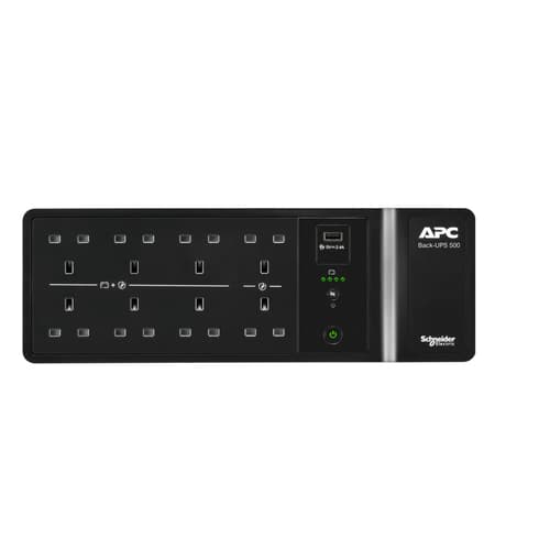 APC Back-UPS, 500VA/300W Floor/Wall Mount, 230V, 8x British BS1363A outlets, USB Type A Port, User Replaceable Battery