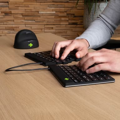 R-Go Tools Ergonomic keyboard R-Go Split Break with break software, ergonomic split keyboard, QWERTY (UK), Bluetooth, black view 8
