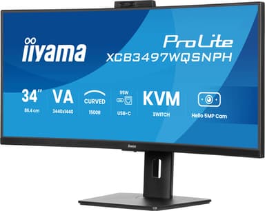 iiyama ProLite XCB3497WQSNPH-B1 computer monitor 86.4 cm (34") 3440 x 1440 pixels UltraWide Quad HD LED Black view 5