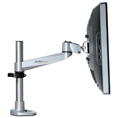 StarTech.com Desk Mount Monitor Arm - VESA or Apple iMac/Thunderbolt or Ultrawide Display up to 49" (30.9lb/14kg) - Articulating Height Adjustable Single Desktop Monitor Pole Mount - Clamp/Grommet - TAA view 3