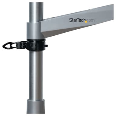 StarTech.com Desk Mount Monitor Arm - VESA or Apple iMac/Thunderbolt or Ultrawide Display up to 49" (30.9lb/14kg) - Articulating Height Adjustable Single Desktop Monitor Pole Mount - Clamp/Grommet - TAA view 6