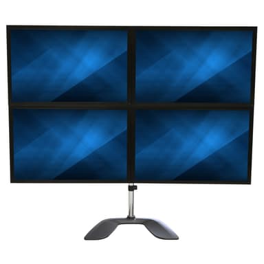 StarTech.com Desktop Quad Monitor Stand - Ergonomic VESA 4 Monitor Arm (2x2) up to 32" (17.6lb/8kg) - Free Standing Articulating Universal Pole Mount - Height Adjustable/Tilt/Swivel/Rotate - Silver view 5