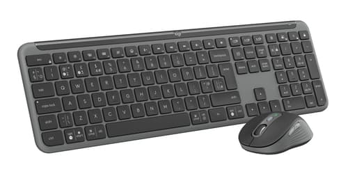 Logitech Signature Slim MK950 for Business keyboard Mouse included Office RF Wireless + Bluetooth QWERTY UK English Graphite