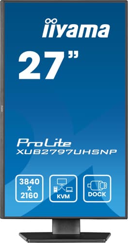 iiyama ProLite XUB2797UHSNP-B1 computer monitor 68.6 cm (27") 3840 x 2160 pixels 4K Ultra HD LED Black view 3