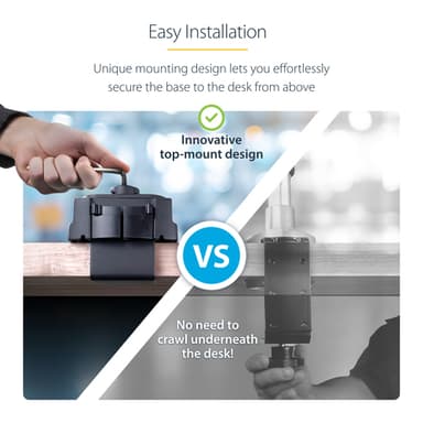 StarTech.com Desk Mount Monitor Arm with 2x USB 3.0 Ports, Full Motion Single Monitor Mount, up to 34" (17.6lb/8kg) VESA Display, Clamp/Grommet Mount, Mechanical Spring view 13