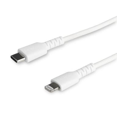 StarTech.com 3 foot (1m) Durable White USB-C to Lightning Cable - Heavy Duty Rugged Aramid Fiber USB Type C to Lightning Charger/Sync Power Cord - Apple MFi Certified iPad/iPhone 12 view 1