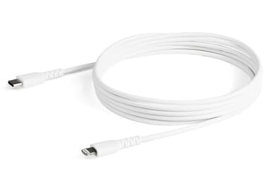 StarTech.com 6 foot (2m) Durable White USB-C to Lightning Cable - Heavy Duty Rugged Aramid Fiber USB Type C to Lightning Charger/Sync Power Cord - Apple MFi Certified iPad/iPhone 12 view 4