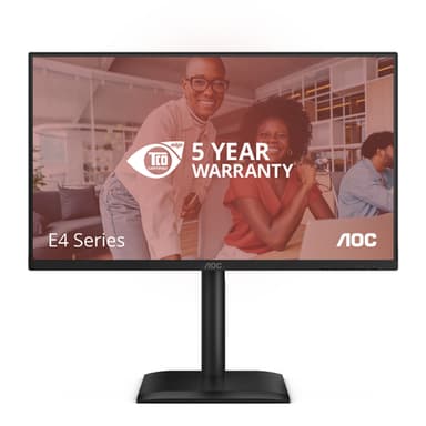 AOC 24E4U computer monitor 60.5 cm (23.8") 1920 x 1080 pixels Full HD LED Black view 1
