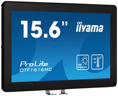 iiyama OTF1616MC-B1 computer monitor 39.6 cm (15.6") 1920 x 1080 pixels Full HD LCD Touchscreen Black view 1