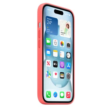 Apple iPhone 15 Silicone Case with MagSafe - Guava view 7