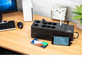 APC Back-UPS BE850G2-GR - Emergency power supply 8x socket, 850VA, 2 USB chargers, 1 USB data port view 6