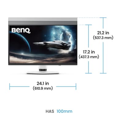 BenQ EX271UZ computer monitor 67.3 cm (26.5") 3840 x 2160 pixels 4K Ultra HD OLED Black, White view 7