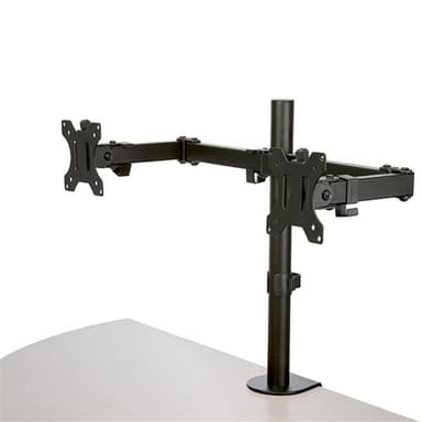 StarTech.com Desk Mount Dual Monitor Arm - Desk Clamp / Grommet VESA Monitor Mount for up to 32" (17.6lb/8kg) Displays - Ergonomic Articulating Monitor Arm - Height Adjustable/Tilt/Swivel/Rotating view 1