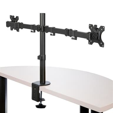 StarTech.com Desk Mount Dual Monitor Arm - Desk Clamp / Grommet VESA Monitor Mount for up to 32" (17.6lb/8kg) Displays - Ergonomic Articulating Monitor Arm - Height Adjustable/Tilt/Swivel/Rotating view 2
