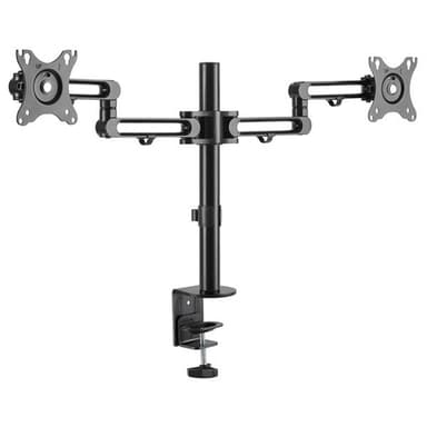 StarTech.com Desk Mount Dual Monitor Arm - Desk Clamp VESA Compatible Monitor Mount for up to 32" (17.6lb/8kg) Displays - Ergonomic Articulating Monitor Arm - Height Adjustable/Tilt/Swivel/Rotating view 3