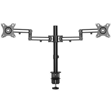 StarTech.com Desk Mount Dual Monitor Arm - Desk Clamp VESA Compatible Monitor Mount for up to 32" (17.6lb/8kg) Displays - Ergonomic Articulating Monitor Arm - Height Adjustable/Tilt/Swivel/Rotating view 2
