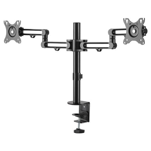 StarTech.com Desk Mount Dual Monitor Arm - Desk Clamp VESA Compatible Monitor Mount for up to 32" (17.6lb/8kg) Displays - Ergonomic Articulating Monitor Arm - Height Adjustable/Tilt/Swivel/Rotating