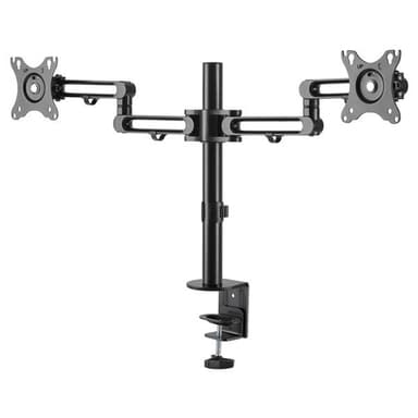 StarTech.com Desk Mount Dual Monitor Arm - Desk Clamp VESA Compatible Monitor Mount for up to 32" (17.6lb/8kg) Displays - Ergonomic Articulating Monitor Arm - Height Adjustable/Tilt/Swivel/Rotating view 1
