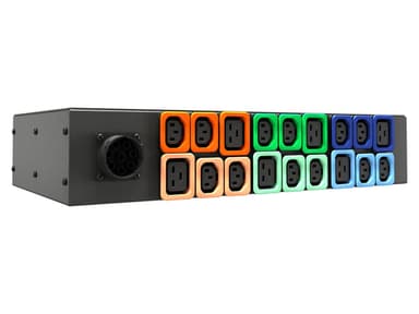 Vertiv U1071L power distribution unit (PDU) 18 AC outlet(s) 2U Black view 1