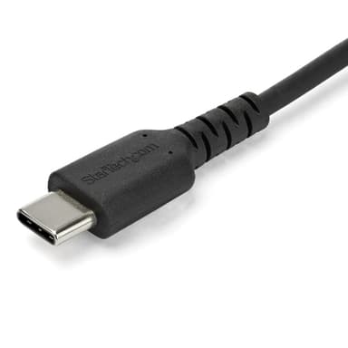 StarTech.com 2m USB A to USB C Charging Cable - Durable Fast Charge & Sync USB 2.0 to USB Type C Data Cord - Rugged TPE Jacket Aramid Fiber M/M 3A Black - Samsung S10, iPad Pro, Pixel view 2