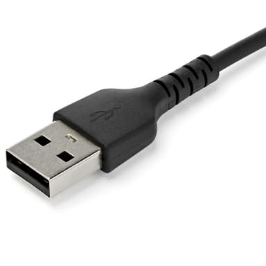 StarTech.com 2m USB A to USB C Charging Cable - Durable Fast Charge & Sync USB 2.0 to USB Type C Data Cord - Rugged TPE Jacket Aramid Fiber M/M 3A Black - Samsung S10, iPad Pro, Pixel view 3