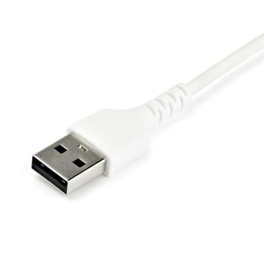 StarTech.com 1m USB A to USB C Charging Cable - Durable Fast Charge & Sync USB 2.0 to USB Type C Data Cord - Rugged TPE Jacket Aramid Fiber M/M 3A White - Samsung S10, iPad Pro, Pixel view 4