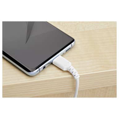 StarTech.com 1m USB A to USB C Charging Cable - Durable Fast Charge & Sync USB 2.0 to USB Type C Data Cord - Rugged TPE Jacket Aramid Fiber M/M 3A White - Samsung S10, iPad Pro, Pixel view 5