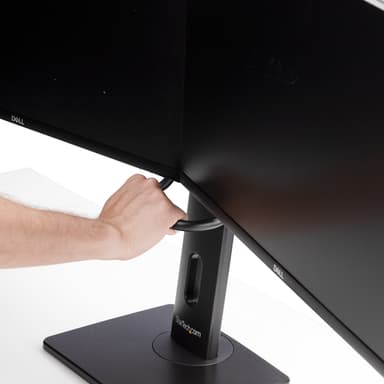 StarTech.com Crossbar Dual Monitor Desk Stand For Double 27-inch Screens, VESA Mount 75x75/100x100, Toolless Height Adjustment, Up To 13.2lb (6kg) Per Display view 12