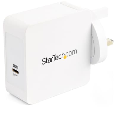 StarTech.com USB C Wall Charger - USB C Laptop Charger 60W PD - 6ft/2m Cable - Universal Compact Type C Power Adapter - Dell XPS/Lenovo X1 Carbon/HP EliteBook/MacBook - USB IF/CE Certified view 3