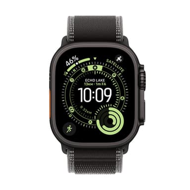Apple Watch Ultra 3 GPS + Cellular 49mm Black Titanium Case with Black/Charcoal Trail Loop - S/M view 2