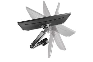 Manhattan Desk Mount for TV & Monitors (Full Motion Spring), For screens 13" to 27", C-Clamp or Grommet Assembly, VESA compatibility: 75x75mm and 100x100mm - check the dimensions of the four mounting holes on back of screen to ensure it fits, Max 9kg, Black,Bracket view 5