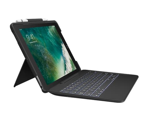 Logitech SLIM COMBO with detachable keyboard and Smart Connector for iPad Air (3rd gen) and iPad Pro 10.5-inch QWERTY Italian Black