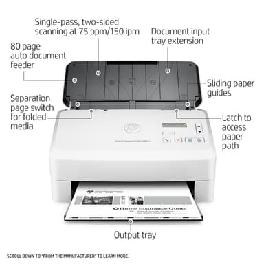 HP Scanjet Enterprise Flow 7000 s3 Sheet-fed scanner 600 x 600 DPI A4 White view 13