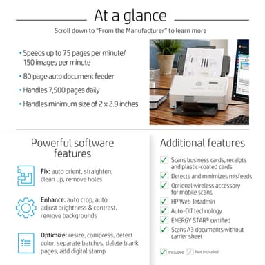HP Scanjet Enterprise Flow 7000 s3 Sheet-fed scanner 600 x 600 DPI A4 White view 9