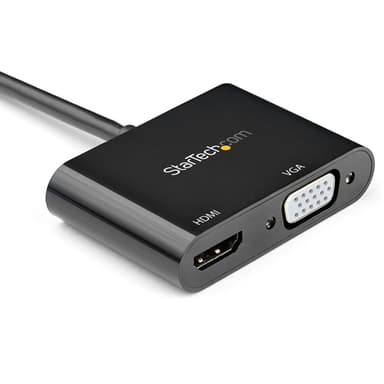 StarTech.com DisplayPort to HDMI VGA Adapter - DisplayPort 1.2 HBR2 to HDMI 2.0 (4K 60Hz) or VGA 1080p Converter Dongle - DP to HDMI or VGA Monitor Adapter - Digital Video Display Adapter view 2