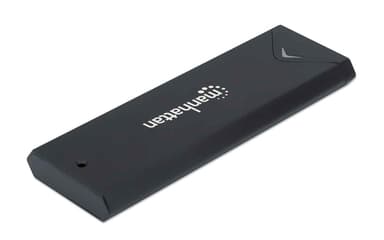 Manhattan M.2 NVMe SSD Enclosure, USB-C Female Connection, 10 Gbps (USB 3.2 Gen2 aka USB 3.1), UASP-compliant, SuperSpeed+ USB, Aluminum, Black, Three Year Warranty view 3