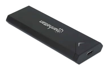 Manhattan M.2 NVMe SSD Enclosure, USB-C Female Connection, 10 Gbps (USB 3.2 Gen2 aka USB 3.1), UASP-compliant, SuperSpeed+ USB, Aluminum, Black, Three Year Warranty view 2