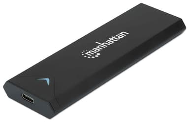 Manhattan M.2 NVMe SSD Enclosure, USB-C Female Connection, 10 Gbps (USB 3.2 Gen2 aka USB 3.1), UASP-compliant, SuperSpeed+ USB, Aluminum, Black, Three Year Warranty view 1