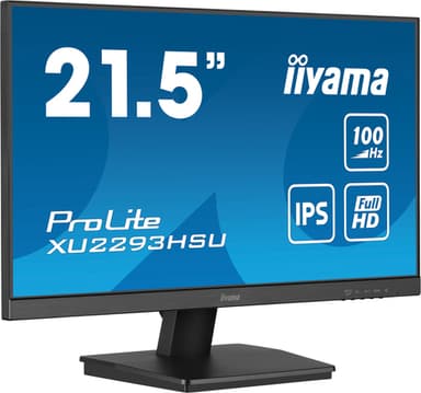 iiyama ProLite XU2293HSU-B7 computer monitor 54.6 cm (21.5") 1920 x 1080 pixels Full HD LED Black view 1