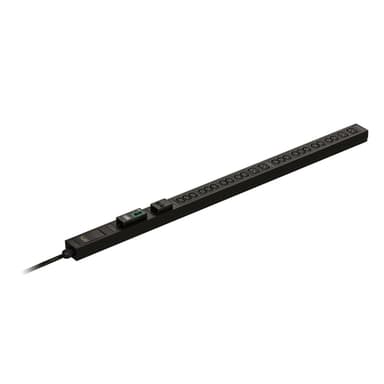 APC Easy Rack PDU, Metered, 0U, 1 Phase, 7.4kW, 230V, 32A, 20 x C13 and 4 x C19 outlets, IEC60309 2P+E inlet view 2