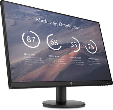 HP P27v G4 computer monitor 68.6 cm (27") 1920 x 1080 pixels Full HD LCD Black view 3