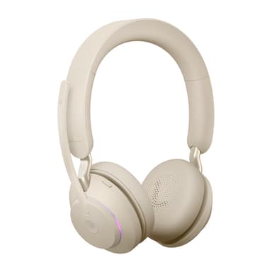 Jabra Evolve2 65 USB-A Beige MS Chrg stand Stereo view 3